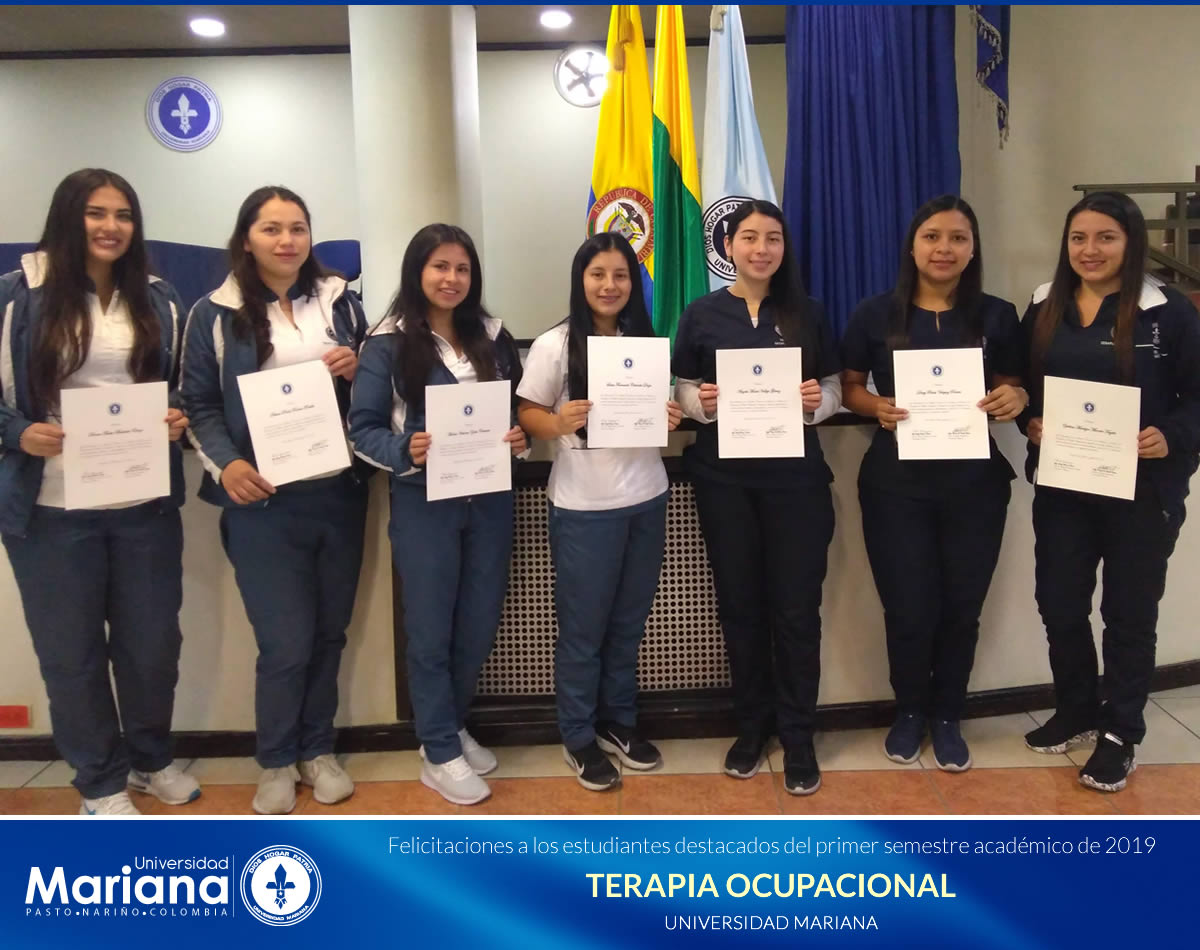 RECONOCIMIENTO ACADÉMICO A ESTUDIANTES DESTACADOS DE LA UNIVERSIDAD MARIANA - PRIMER SEMESTRE DE 2019